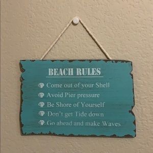 Beach rules room decor